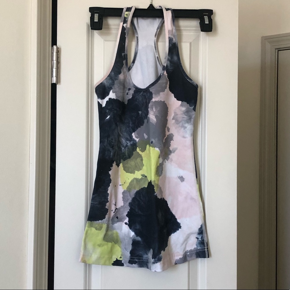 Lululemon watercolor racerback tank top size 4
